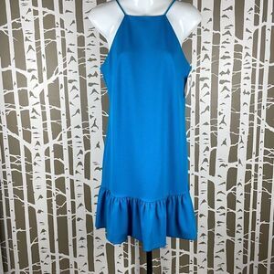 Trina Turk High Neck Ruffle Hem Mini Dress 2